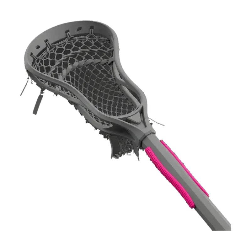 Lacrosse Rail Grips installed on lacrosse stick